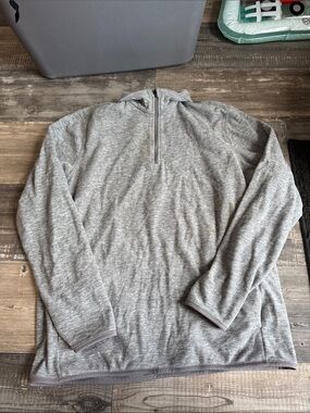 bcg Gray Quarter-Zip Hoodie Pullover